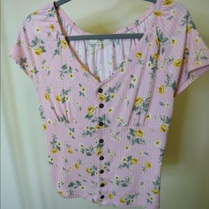 Pink floral top